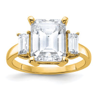 Thumbnail for 14k 5 1/3ct. Three Stone G H I True Light Moissanite Engagement Ring