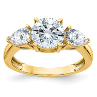 Thumbnail for 14k 1 3/8ct. Three Stone D E F Pure Light Moissanite Engagement Ring