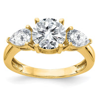 Thumbnail for 14k 1 3/8ct. Three Stone G H I True Light Moissanite Engagement Ring