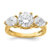Thumbnail for 14k 3 3/8ct. Three Stone G H I True Light Moissanite Engagement Ring