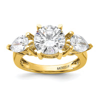 Thumbnail for 14k 4 1/4ct. Three Stone G H I True Light Moissanite Engagement Ring