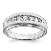 Thumbnail for 10K White Gold Lab Grown Diamond, SI1/SI2, G H I, Men's Ring