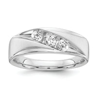 Thumbnail for 10kw Lab Grown Diamond SI1/SI2, G H I, Men's 3-stone Band
