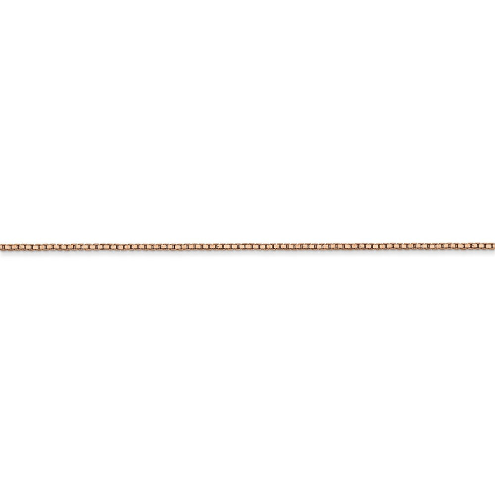 14k Rose Gold .9mm Box Link Chain