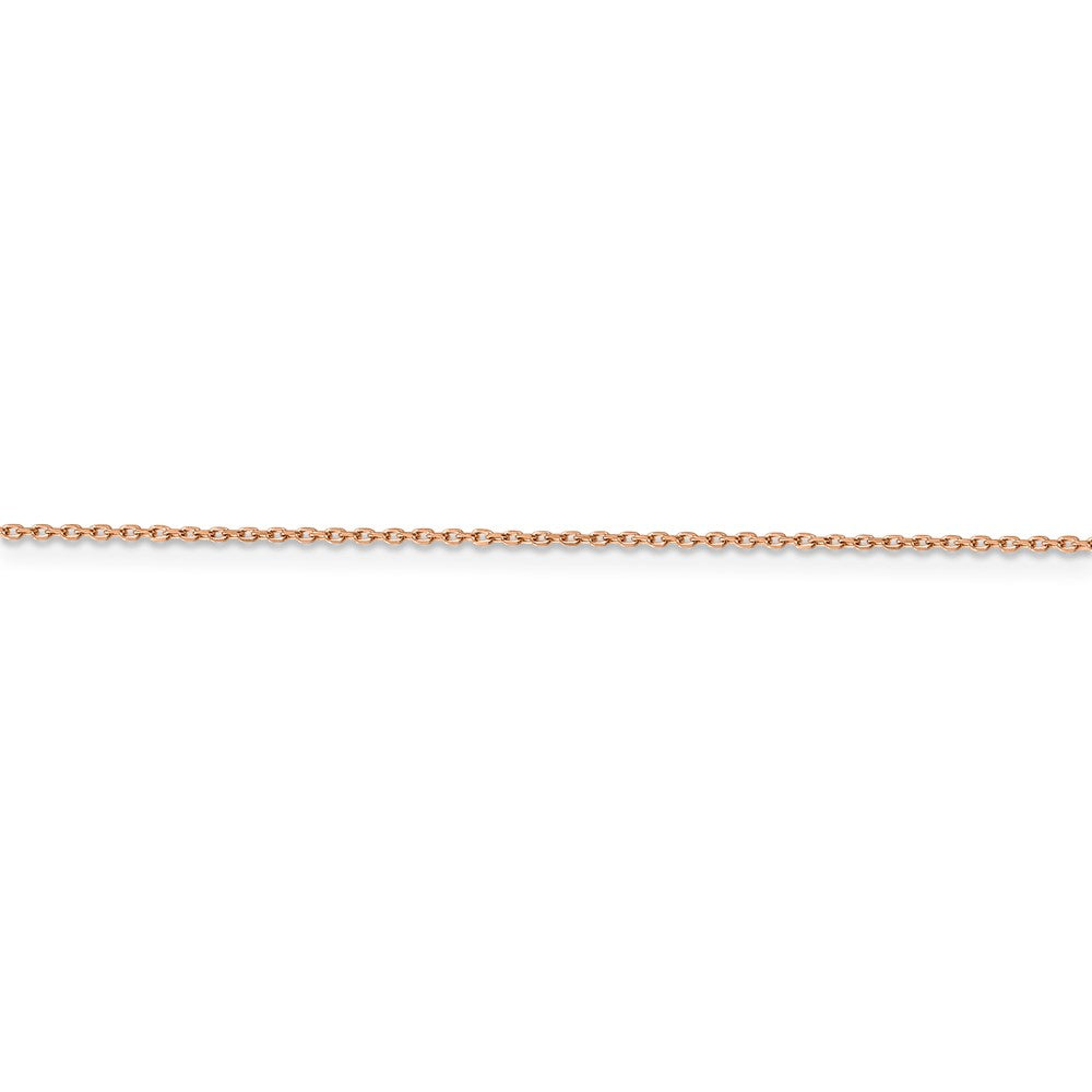 14k Rose Gold 1.0mm Diamond-cut Cable Chain