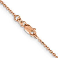 Thumbnail for 14k Rose Gold 1.4mm D/C Cable Chain