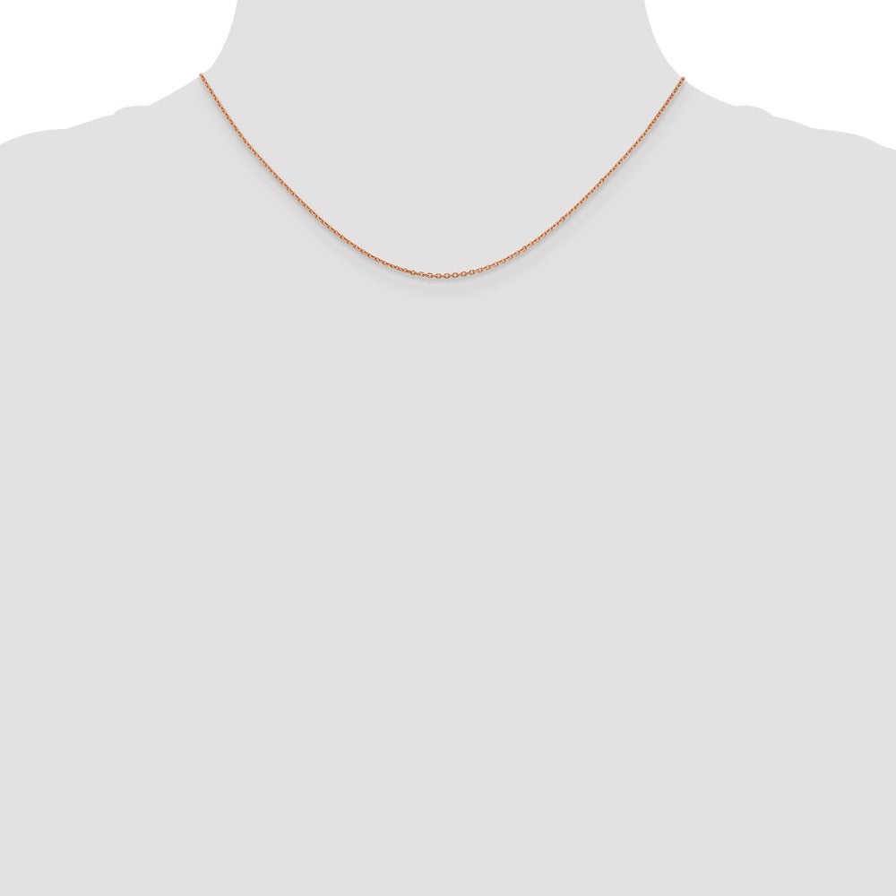 14k Rose Gold 1.4mm D/C Cable Chain