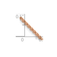 Thumbnail for 14k Rose Gold 1.4mm D/C Spiga Chain
