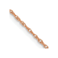 Thumbnail for 14k Rose Gold .8mm Baby Rope Chain