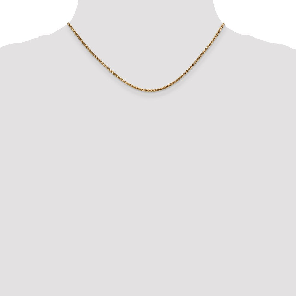 14k Rose Gold 1.8mm D/C Spiga Chain