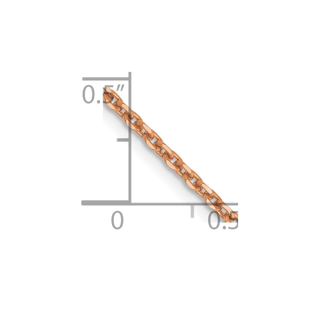 14k Rose Gold 1.65m D/C Cable Chain