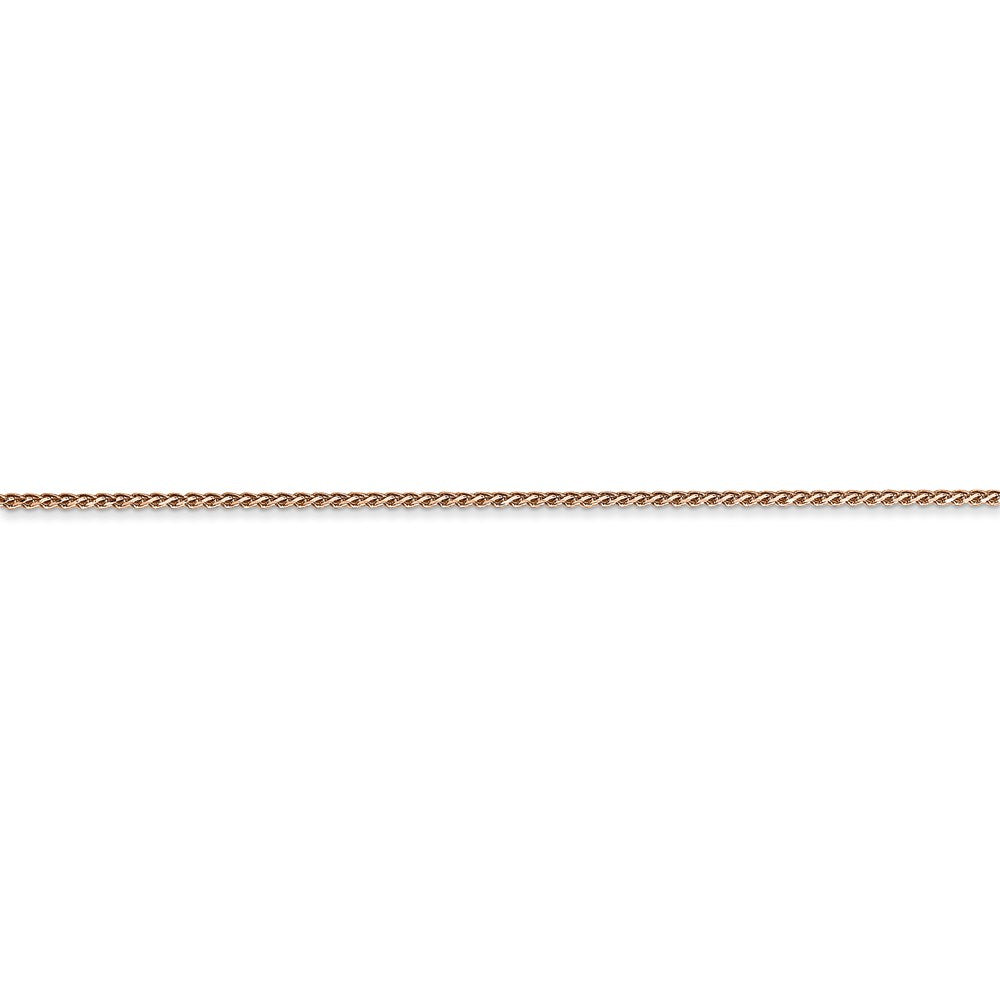 14k Rose Gold 1.00mm D/C Spiga Chain