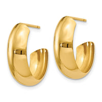 Thumbnail for 14k Polished 6.5mm J-Hoop Earrings