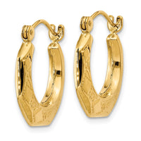 Thumbnail for 14k Polished Patterned Hoop Earrings
