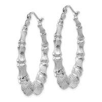 Thumbnail for 14k Polished Bamboo Hoop Earrings