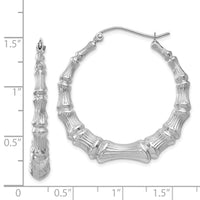 Thumbnail for 14k Polished Bamboo Hoop Earrings