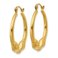 Thumbnail for 14k Polished Ram Hoop Earrings