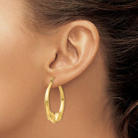 Thumbnail for 14k Polished Ram Hoop Earrings