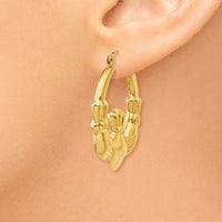 Thumbnail for 14k Polished Claddagh Hoop Earrings