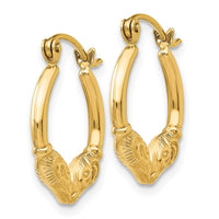 Thumbnail for 14k Ram Head Hoop Earrings