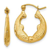 Thumbnail for 14k Dolphin Hoop Earrings