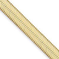 Thumbnail for 14k 6.5mm Silky Herringbone Chain