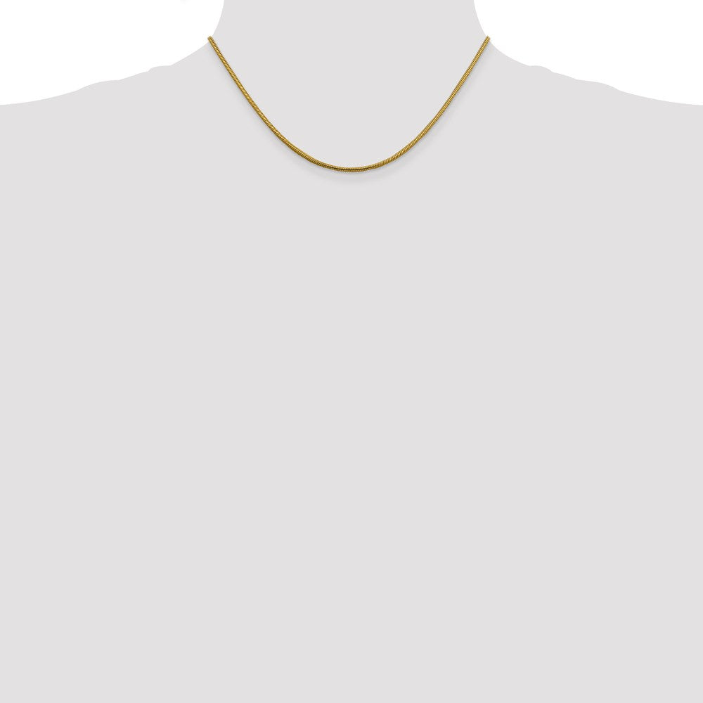 14k 1.85mm Round Snake Chain