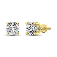 Thumbnail for 14K Yellow Gold 1/2 Ct.TY. Premium Diamond Stud Earrings