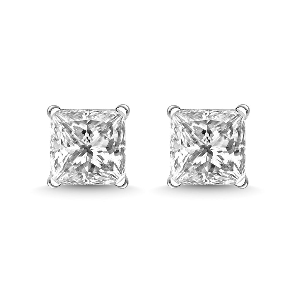 14K White Gold 1 Ct.Tw. Diamond Stud Earrings