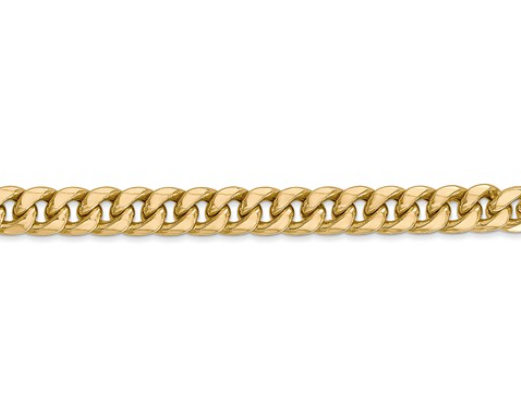 14 Karat Yellow Gold Miami Curb chain--24" in length
