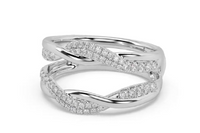 Thumbnail for 14K WHITE GOLD 1/2 CT.TW. DIAMOND GUARD RING