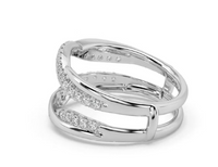 Thumbnail for 14K WHITE GOLD 1/2 CT.TW. DIAMOND GUARD RING