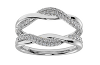 Thumbnail for 14K WHITE GOLD 1/2 CT.TW. DIAMOND GUARD RING