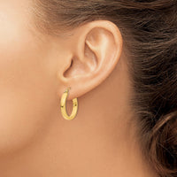 Thumbnail for 14k 2x3mm Square Tube Hoops