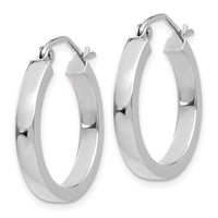Thumbnail for 14k White Gold 2x3mm Rectangle Tube Hoop