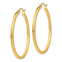 Thumbnail for 14k 2mm Square Tube Hoop Earrings
