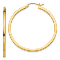 Thumbnail for 14k 2mm Square Tube Hoop Earrings