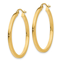Thumbnail for 14k 2mm Square Tube Hoop Earrings