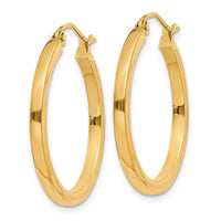 Thumbnail for 14k 2mm Square Tube Hoop Earrings