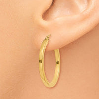 Thumbnail for 14k 2mm Square Tube Hoop Earrings