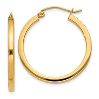 Thumbnail for 14k 2mm Square Tube Hoop Earrings