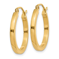 Thumbnail for 14k 2mm Square Tube Hoop Earrings