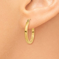 Thumbnail for 14k 2mm Square Tube Hoop Earrings