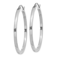 Thumbnail for 14k White Gold 2mm Square Tube Hoops