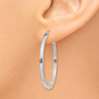 Thumbnail for 14k White Gold 2mm Square Tube Hoops