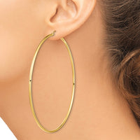 Thumbnail for 14k 2mm Polished Hoop Earrings