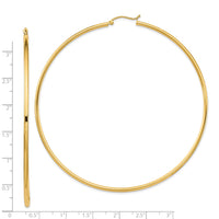 Thumbnail for 14k 2mm Polished Hoop Earrings