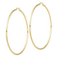 Thumbnail for 14k 2mm Polished Hoop Earrings