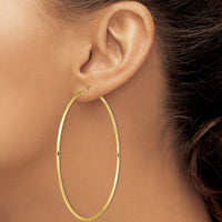 Thumbnail for 14k 2mm Polished Hoop Earrings