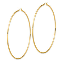 Thumbnail for 14k 2mm Polished Hoop Earrings